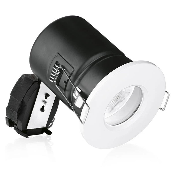 Downlight Fixed Acoustic Fire Protected 240V White Lockring IP65