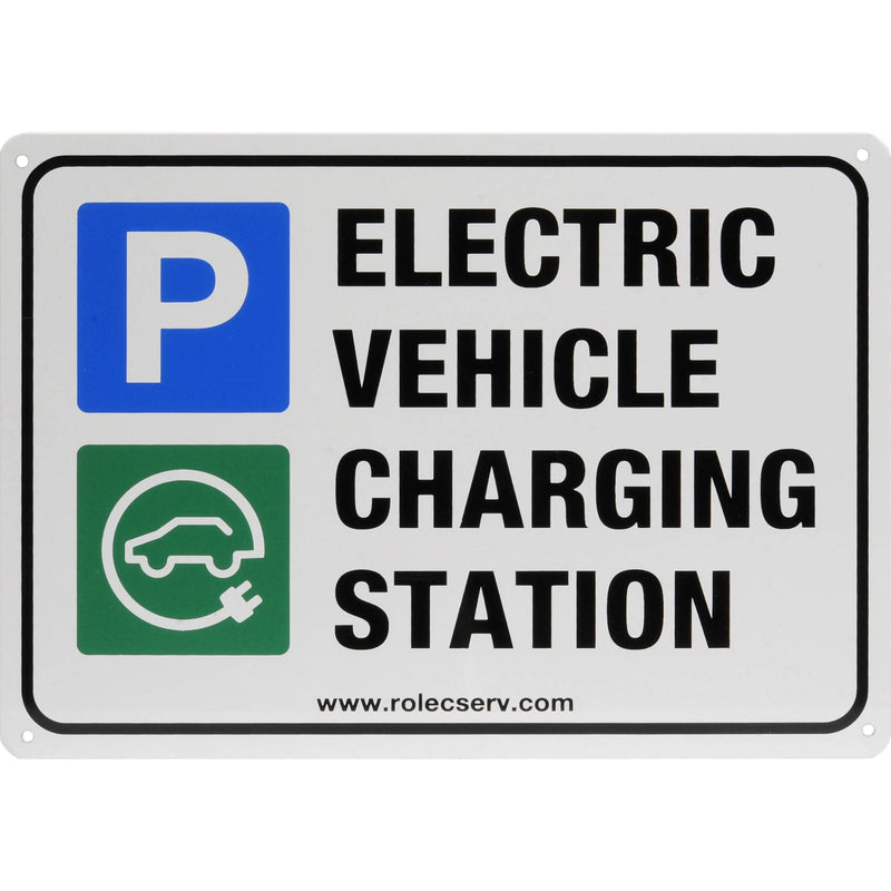 A4 Landscape Aluminium EV Parking Sign