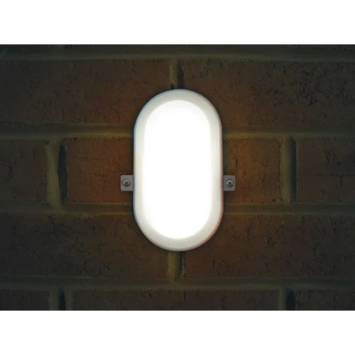 Bulkhead LED Small Oval Light 6W 4200K IP65 White