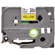 Brother TZe-S651 Black on Yellow Labelling Tape 24mm wide