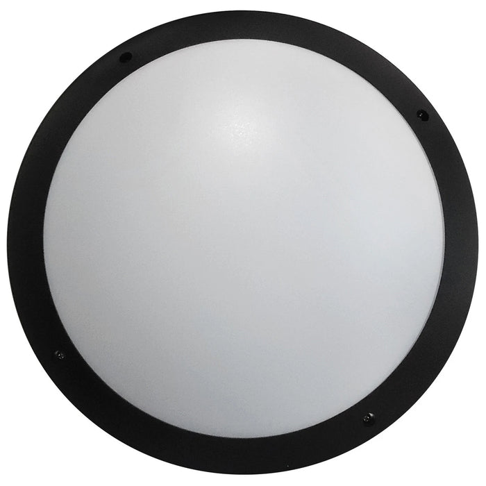 Bulkhead LED Round Microwave Sensor 12W 4200K Black