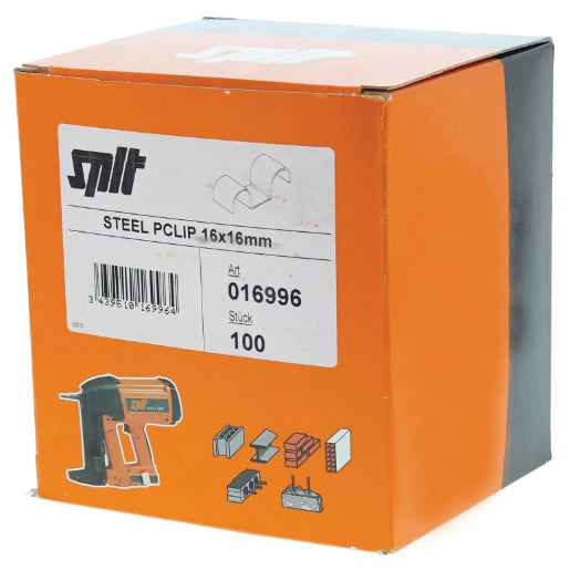 10mm Steel Single P Clip - 100 Pack