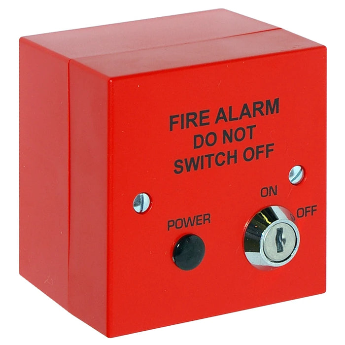 Switched Fused Spur 'Fire Alarm' Key Operated Red
