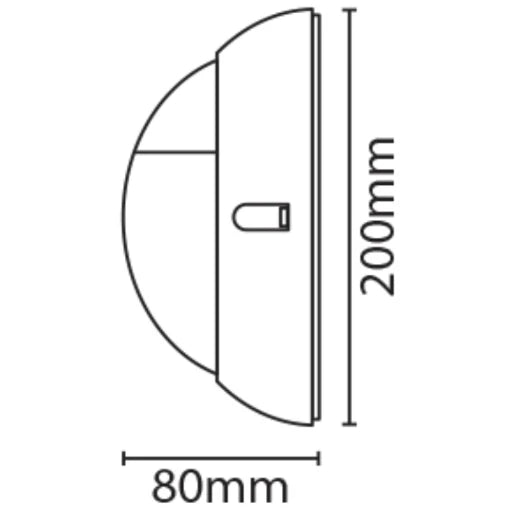 Bulkhead LED Eyelid Round 6W 4200K 400lm Black