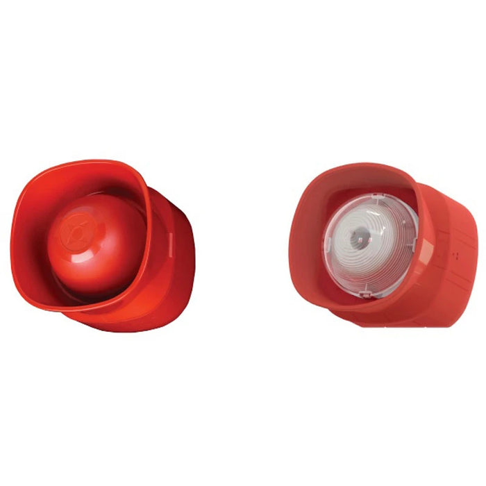 Sounder Visual Alarm Device Biwire 35V 106 x 91 x 106mm Red