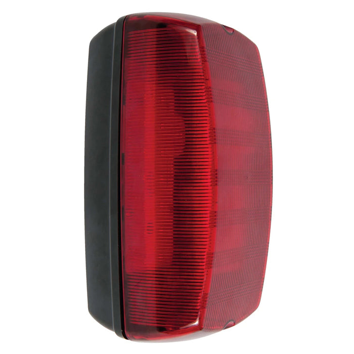 Bulkhead LED IP65 Red Diffuser 7W Black 4000K 70lm