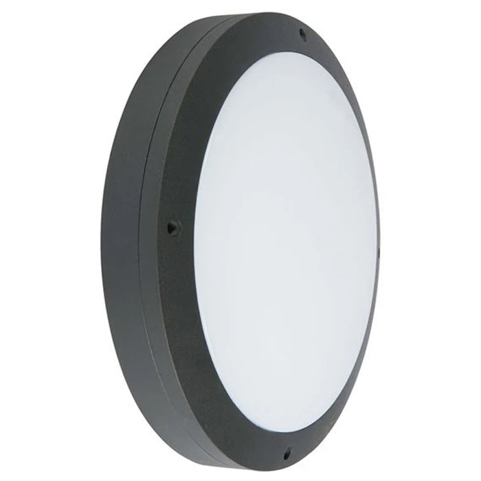 Bulkhead IP65 Die Cast Plain 18W Black 4000K 1100lm LED