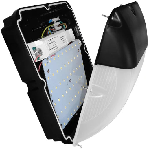 Bulkhead Wallpack LED Photocell Sensor 30W 4200K 2000lm IP65 Black