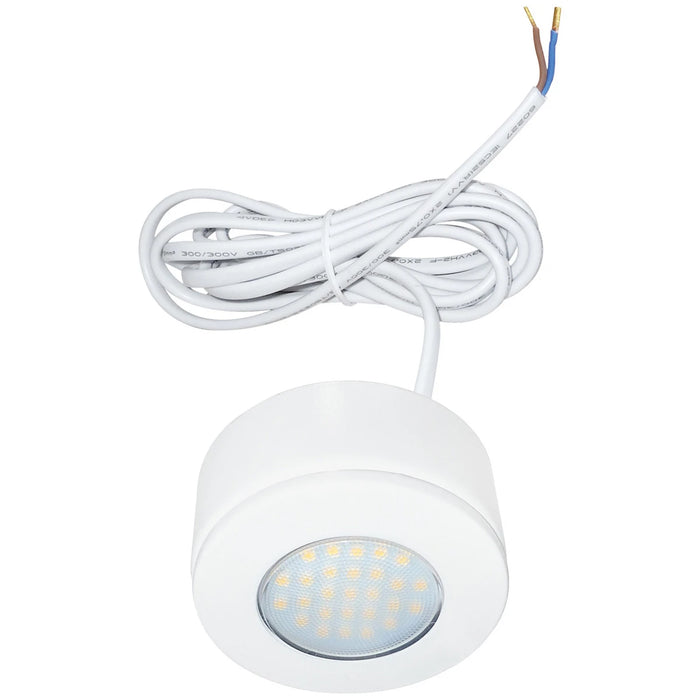 Cabinet Light LED Round Mains 1.7W 3000K 160lm White