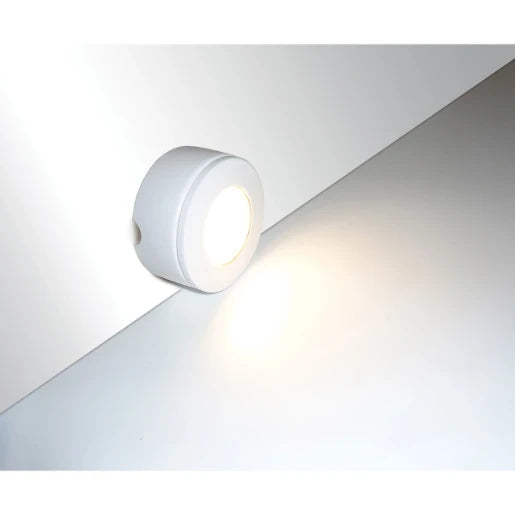 Cabinet Light LED Round Mains 1.7W 3000K 160lm White