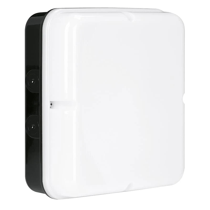Bulkhead Square Intergrated LED Emergency 18W 240V Black 4000K IP65