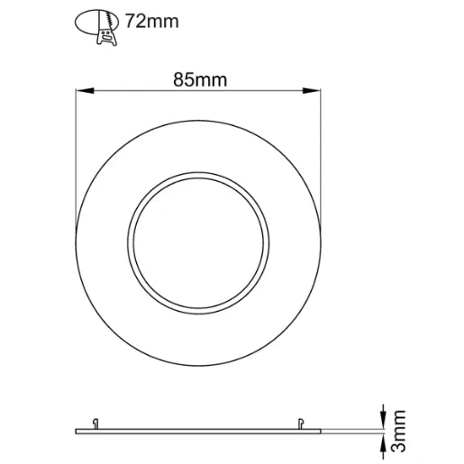 Bezel Rim Qr10 Firebreak Detachable Chrome