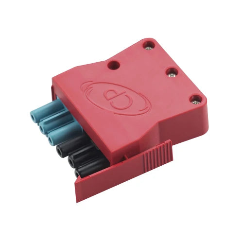 6 Pole Male Connector Red Plug Black/Blue Coding