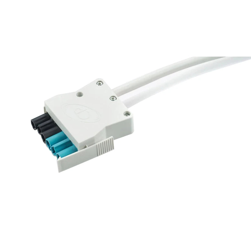 6 Pole 3 Core 3m 1mm LSF Luminaire Lead White Plug Black/Blue Coding
