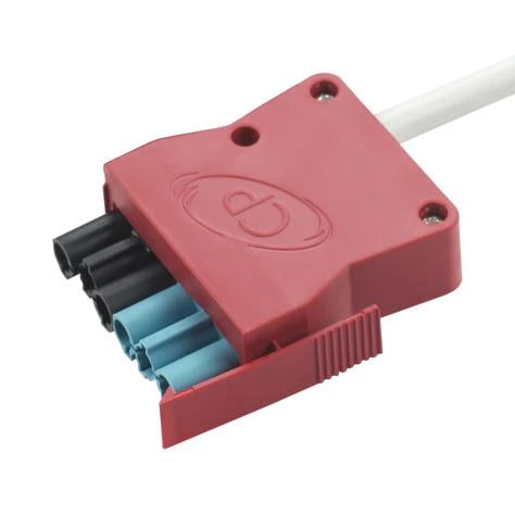 6 Pole 4 Core 8m 1mm LSF Luminaire Lead Red Plug Black/Blue Coding