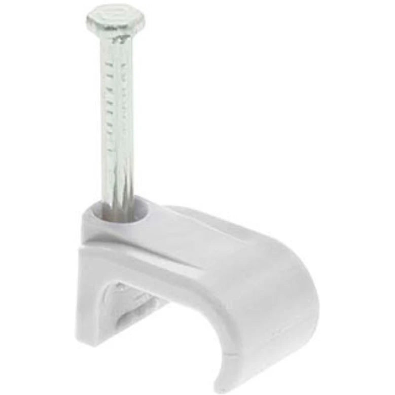 3mm x 5mm (Speaker Cable) Cable Clips - Clear