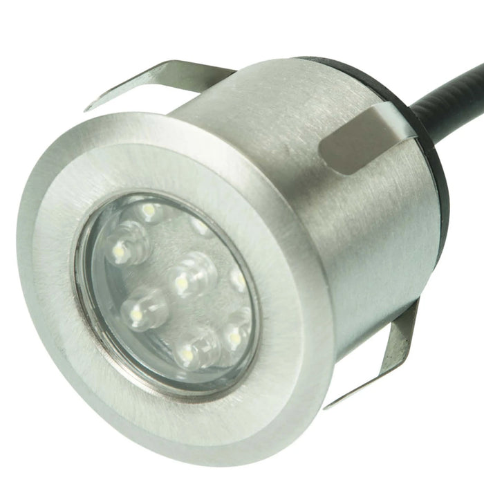 Luminaire LED Recessed Round Decking 6000K IP65 0.8W 240V Stainless Steel