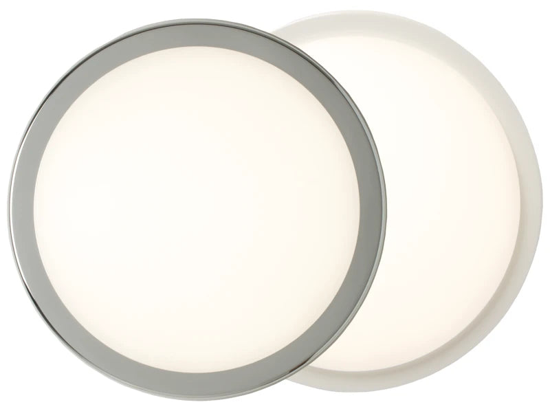 Bulkhead Eco 4000K LED Round Chrome Bezel 18W 1500Lm 280mm Dia White