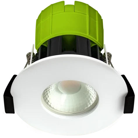 Ftype Fixed 8W 800Lm Dimmable Fire Rated Downlight IP65 White Bezel Included 4000K