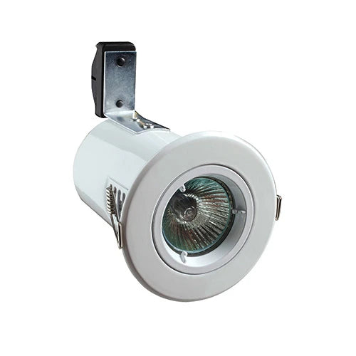 Downlight Fire Rated Mains Voltage 50W 85mm White Steel IP20
