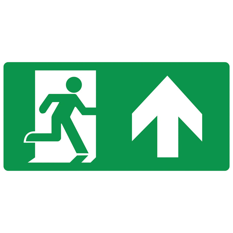 Iso 7010 Up Arrow Legend For Emergency Exit Boxes