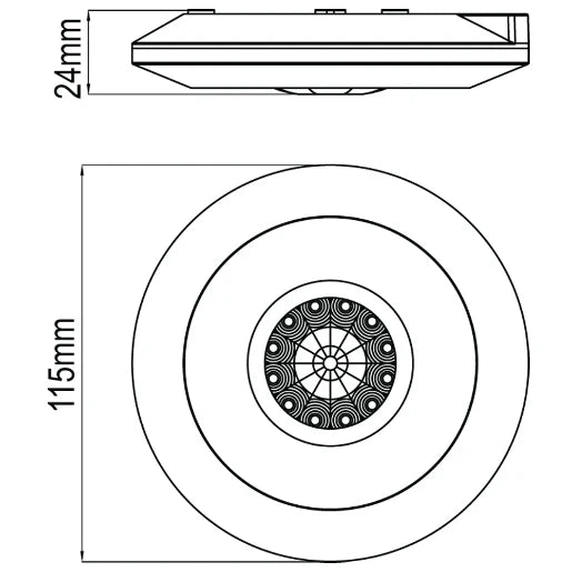 Sensor PIR Ceiling Surface IP20 White 6m 360° 10Sec-15Min