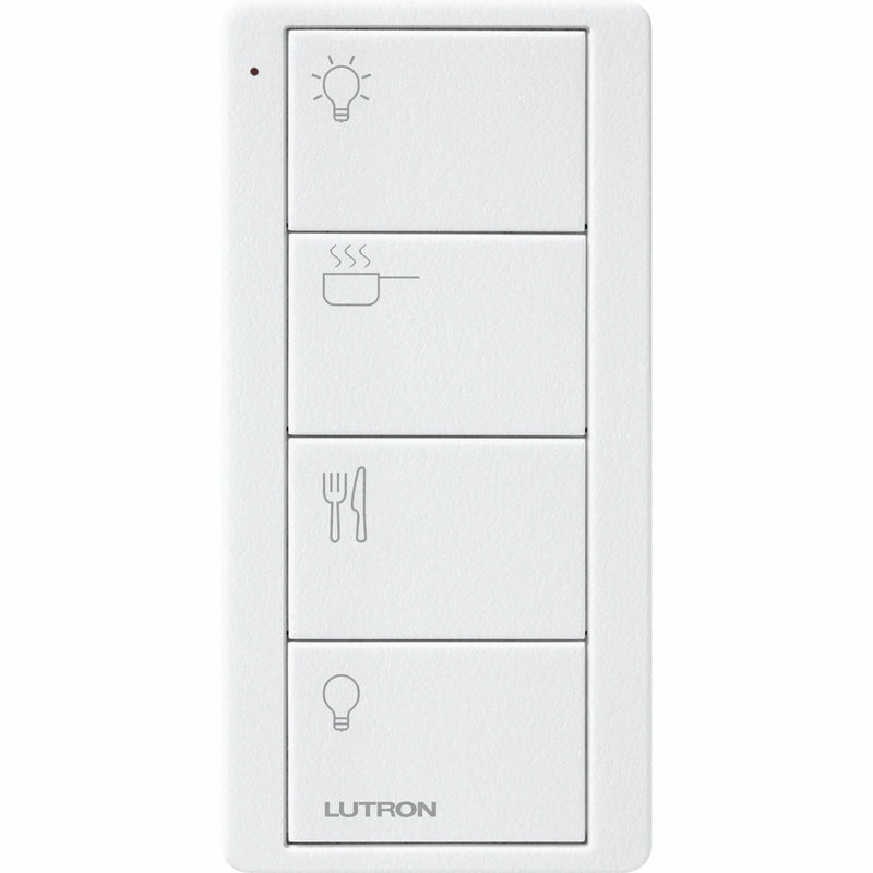 Pico Wireless 4-Button Scene Keypad: Kitchen Lighting Controller - Artic White