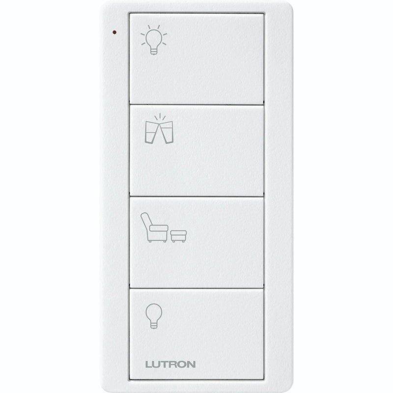 Pico Wireless 4-Button Scene Keypad: Any Room Lighting Controller - Artic White