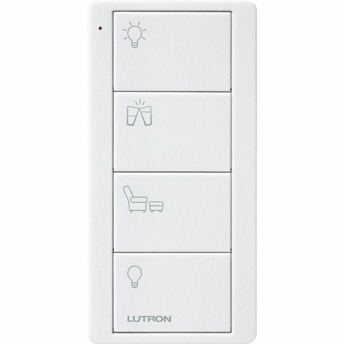 Pico Wireless 4-Button Scene Keypad: Any Room Lighting Controller - Artic White