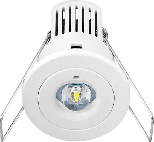 Tempus 1W Recessed 3 Hour Non Maintained Emergency Downlight Complete With Corridor Optic