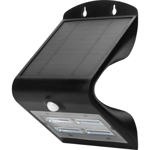 Solar Guardian PIR Wall Light Black IP44 3.2W 400Lm 4000K Standard