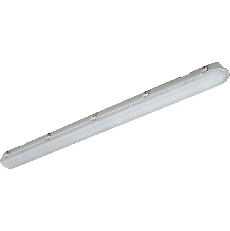 Luminaire LED 5000K Emergency Anticorrosive IP65 1 x 24W 1200mm Frosted Diffuser