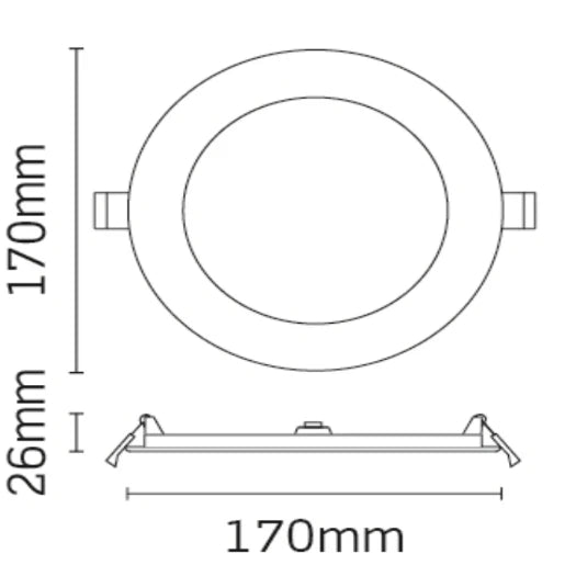 Downlight Slimline Commercial LED 4000K IP20 10W 700LM 155mm