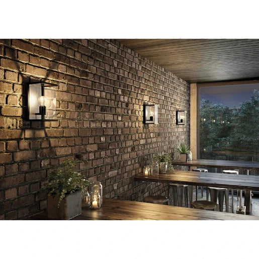 Lantern Wall Square LED ES E27 IP54 15W Antrhacite/Black