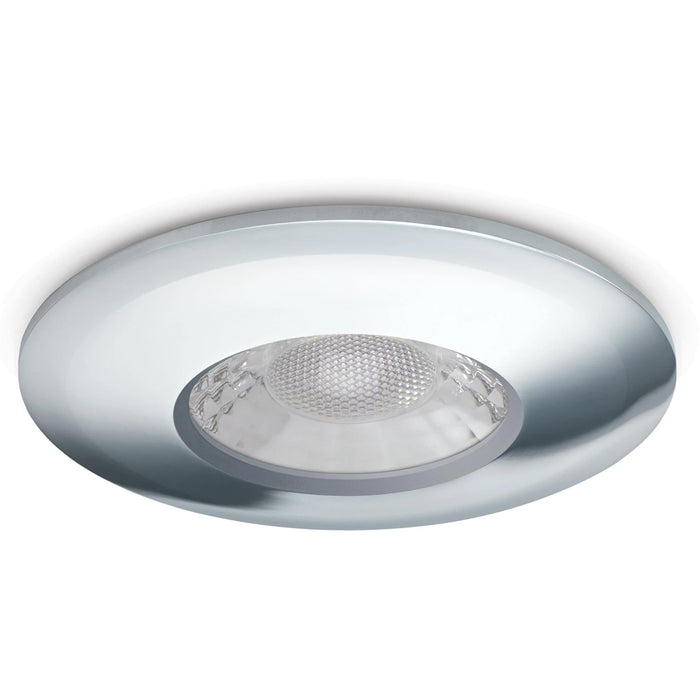 Downlight LED Dimmable V50 Firerated Fixed 7w 650LM CCT IP65 Polished Chrome