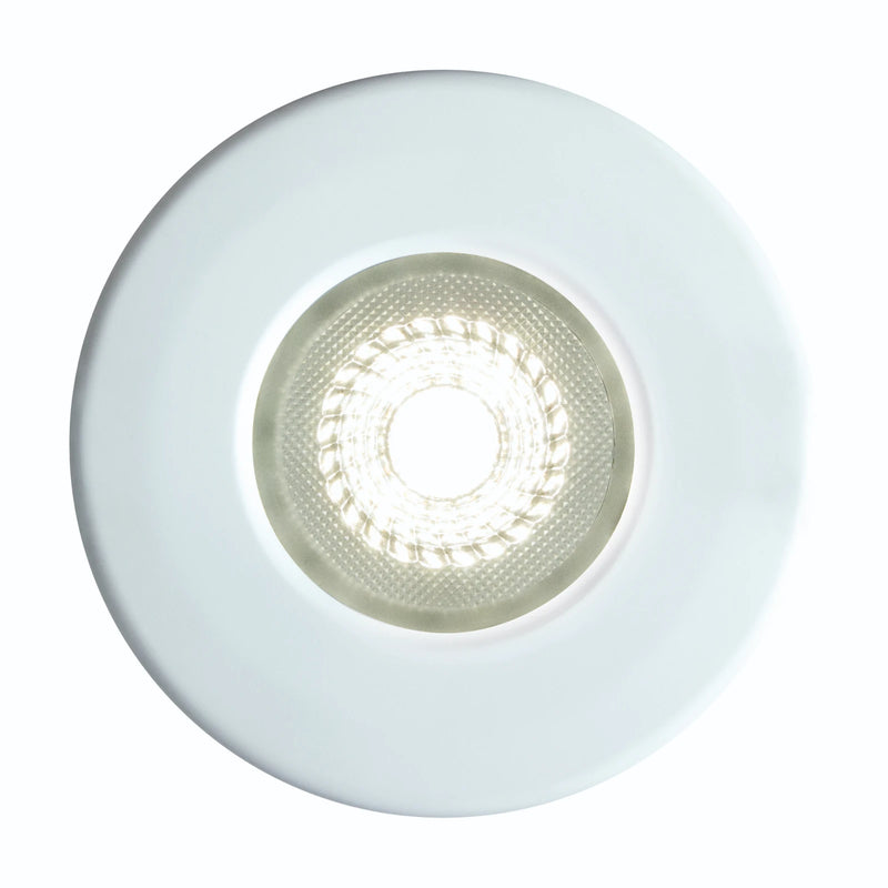 Bezel Twist Lock Round Matt 90mm Plastic White