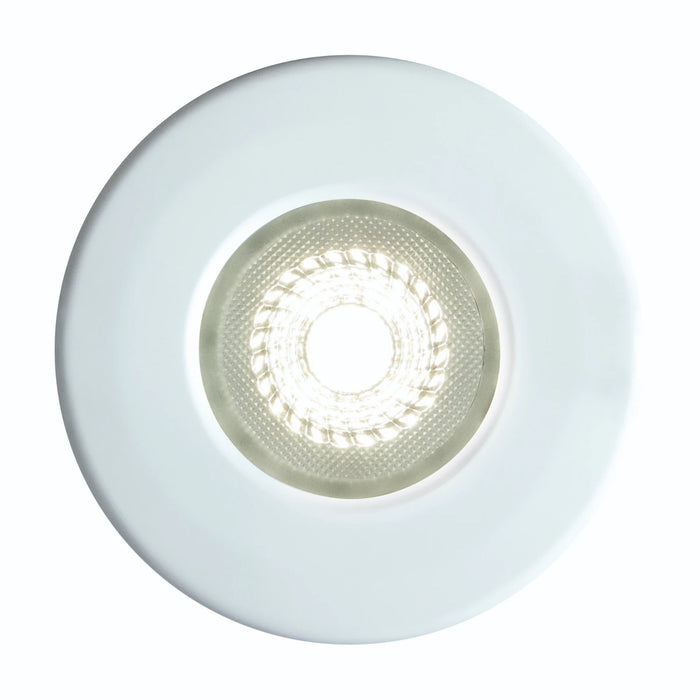 Bezel Twist Lock Round Matt 90mm Plastic White