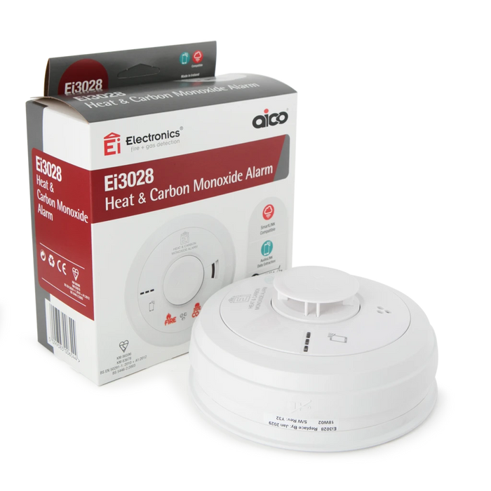 Aico Alarm Heat+Co Multi-Sensor Mains 10Yr Lithium Back-Up