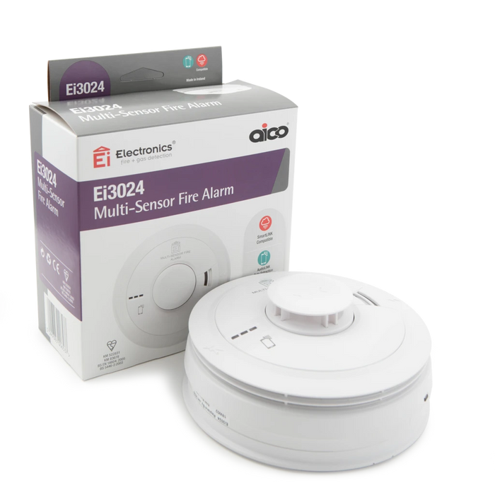 Aico Alarm Multi-Sensor Optical+Ht Fire Mains 10Yr Lithium Back-Up