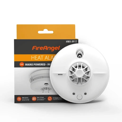 Smoke Alarm Mains Incl9V Battery Back-Up 85Db Push Fit Base