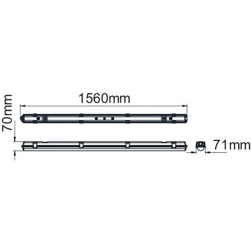 Luminaire x5S LED 4000K Anitcorrosive IP65 36W 4320lm 5Ft