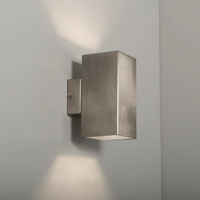 Cane 2 X 5W 4000K Led Square Up & Down Wall Light Stainless Steel