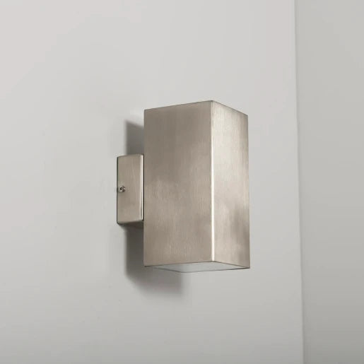 Cane 2 X 5W 4000K Led Square Up & Down Wall Light Stainless Steel
