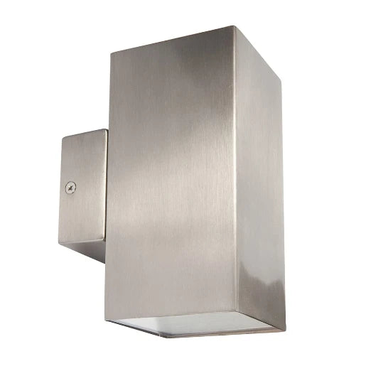 Cane 2 X 5W 4000K Led Square Up & Down Wall Light Stainless Steel