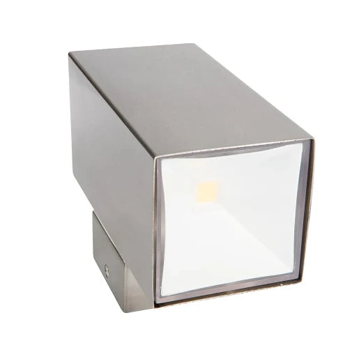Cane 2 X 5W 4000K Led Square Up & Down Wall Light Stainless Steel