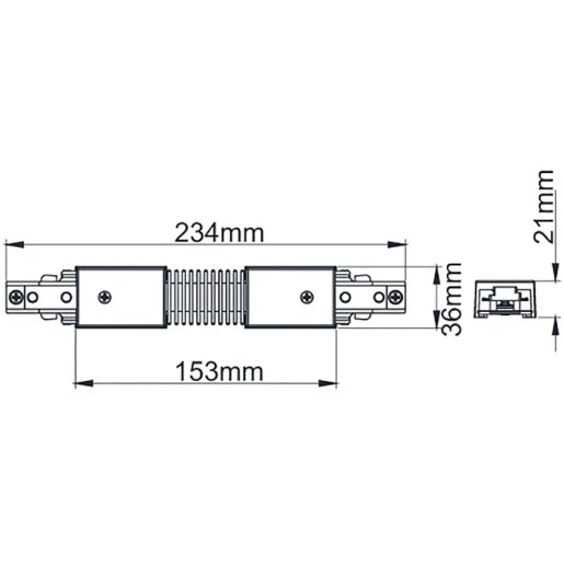 Connector Pro Mains Flexible Black