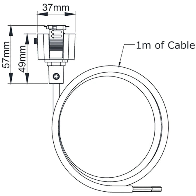 Adaptor Pro Mains Black Power From Track To Pendants