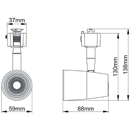 Spotlight Pro Track LED 4000K 10W 650Lm Black