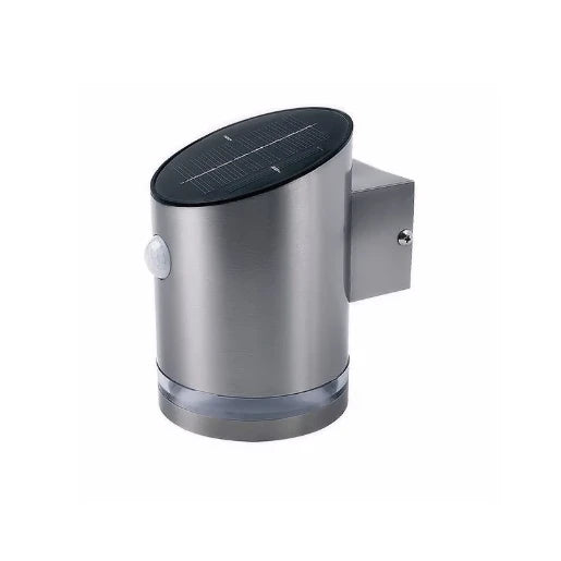 Wall Light LED Solar PIR 2W 4000K 100lm Stainless Steel