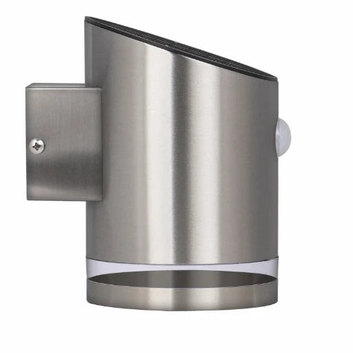 Wall Light LED Solar PIR 2W 4000K 100lm Stainless Steel